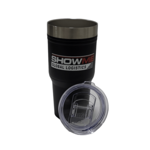 Tumbler (30 oz) - Black with Metal Rim